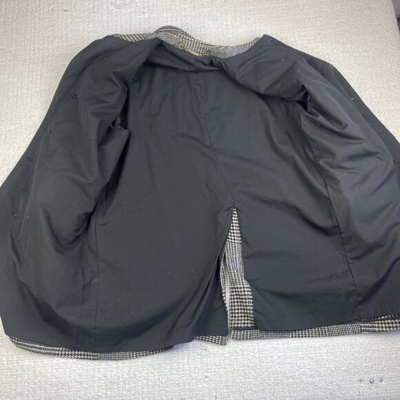 McGregor Vintage 60's Coat Mens 44 Grey / Black Plaid Wool Made in USA Read* - Picture 10 of 16